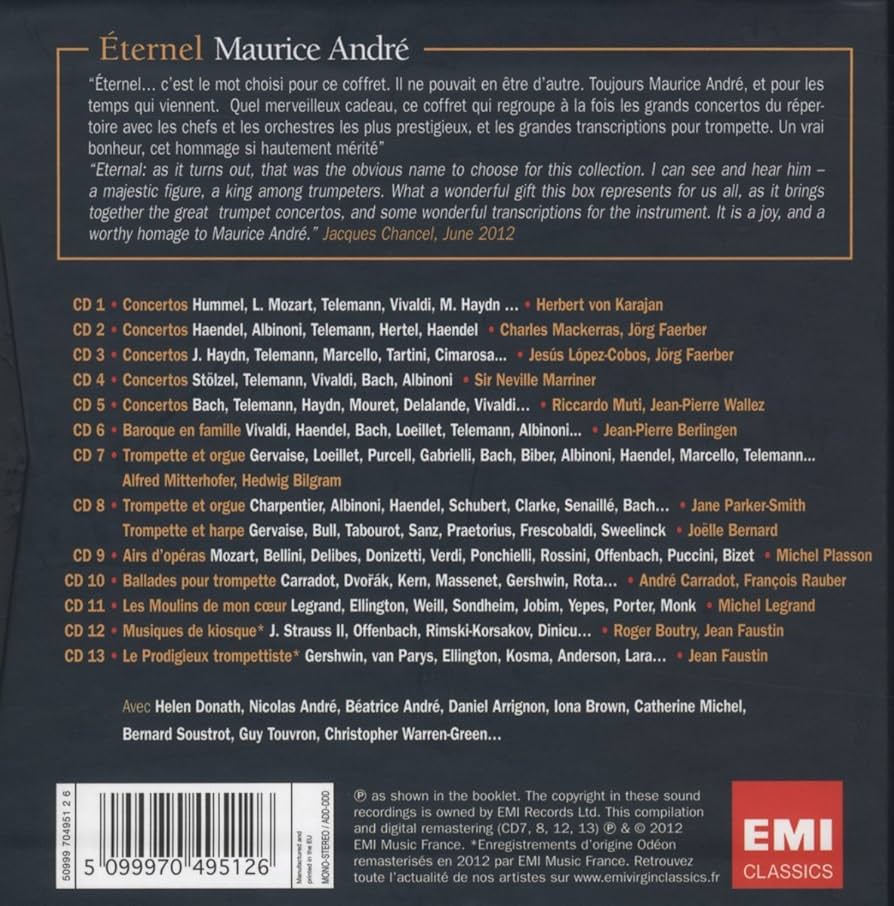 エターナル・モーリス・アンドレ（１３ＣＤ） エターナル・モーリス・アンドレ（13CD） 輸入盤CD Amazon